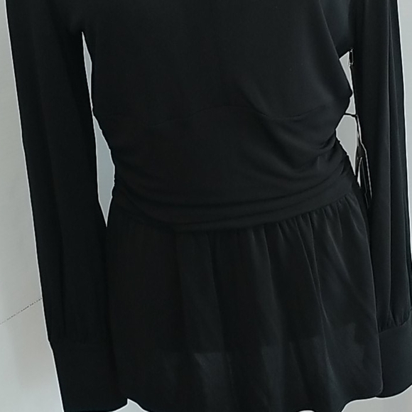 WORTH New York, Black Jersey Kylie V Neck Blouse Sz 8 - Picture 2 of 15